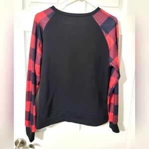 Womens long sleeve tee, size L, black